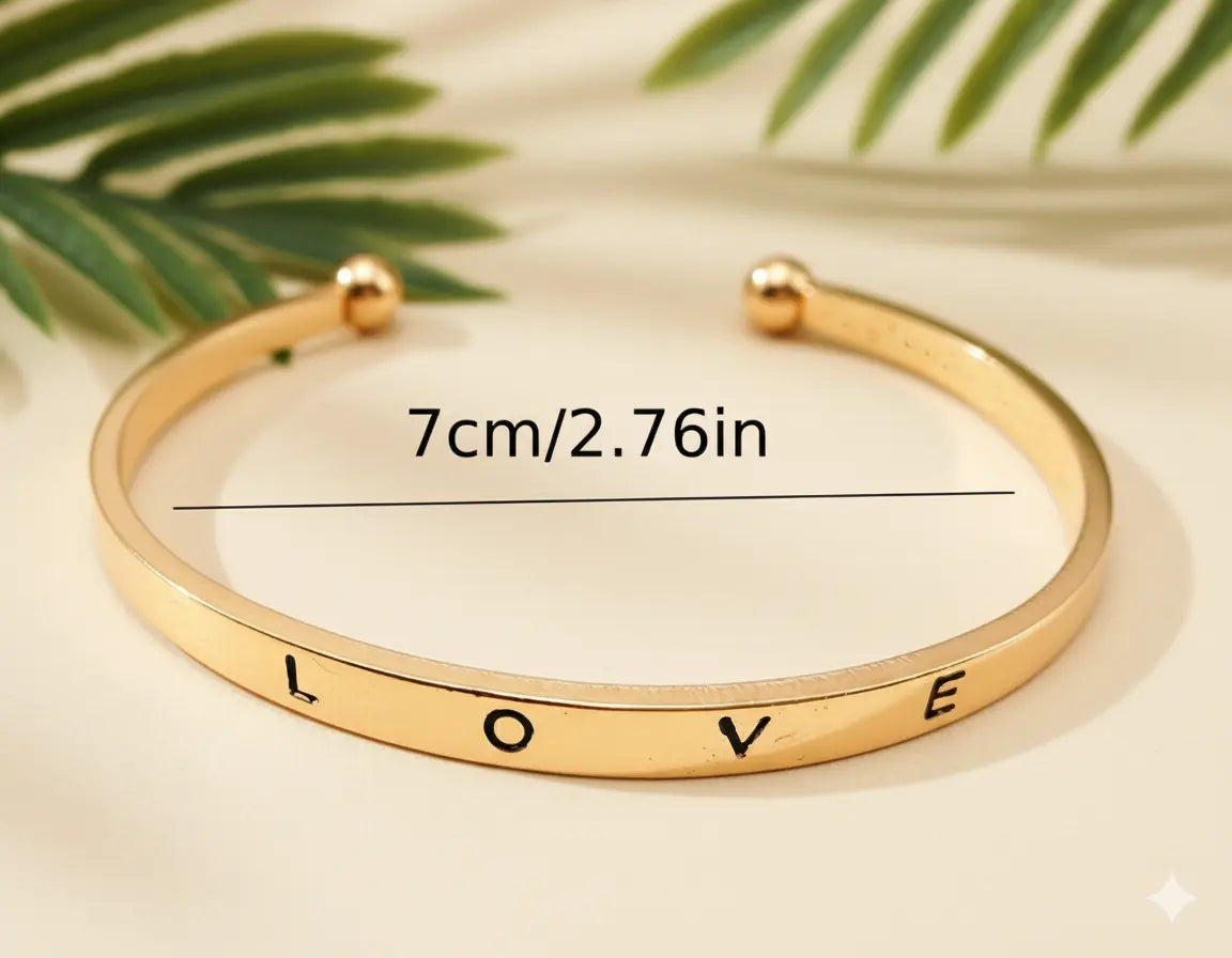 Ensemble Montre & Bracelet – Style LOVE (Or) UMII