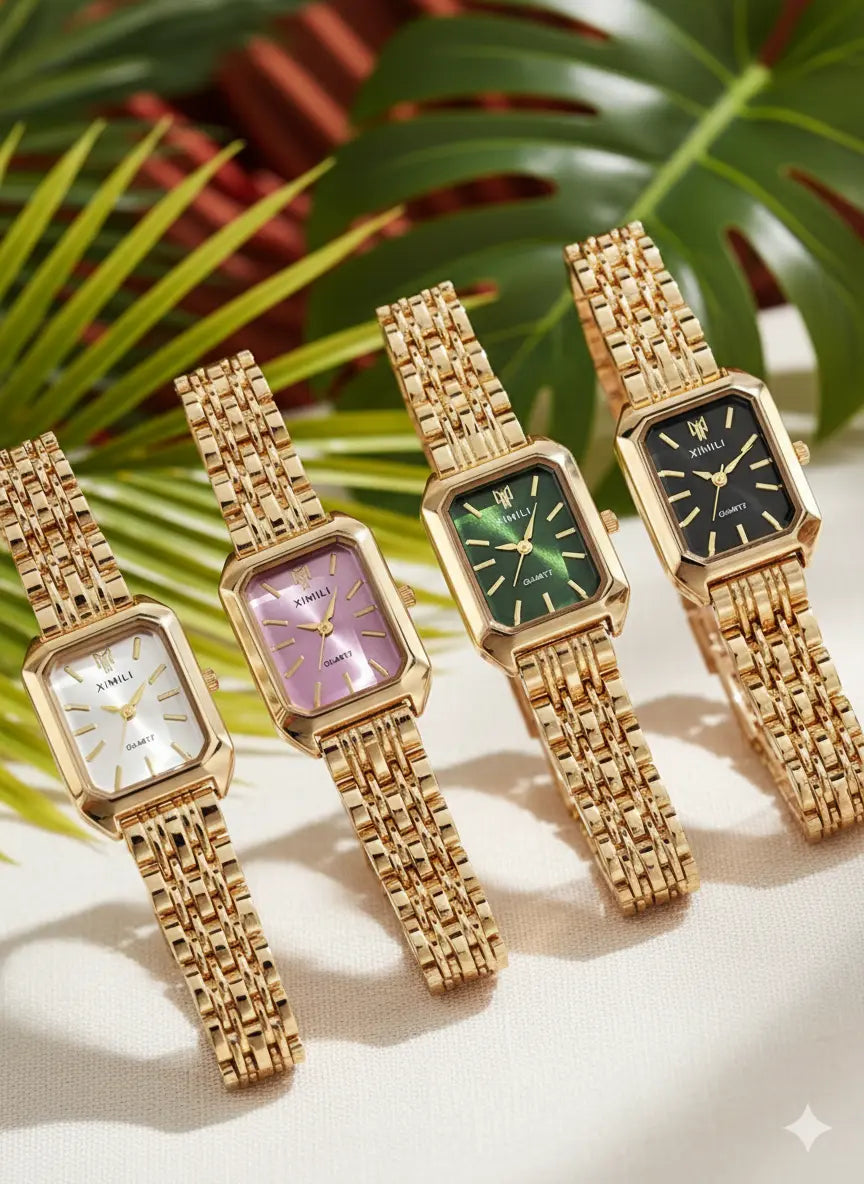 Montre Femme Classique Carrée – Quartz Élégance UMII