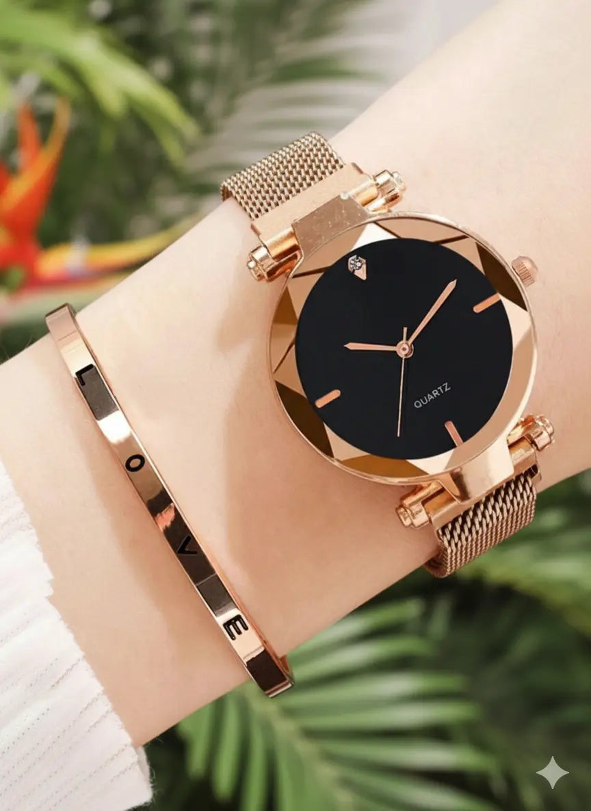 Montre Femme + Bracelet LOVE – 2 Pièces UMII