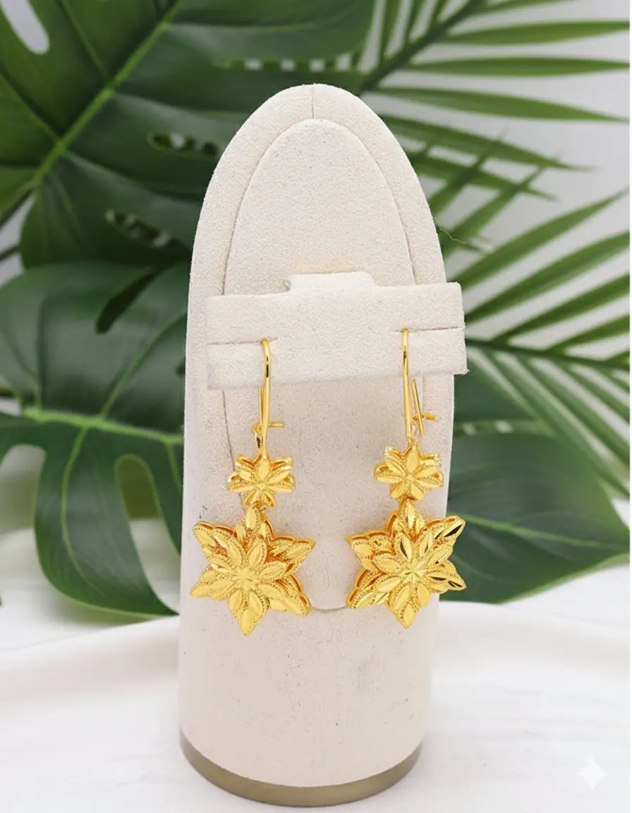 Parure Fleur Orientale – Plaqué Or 22K UMII