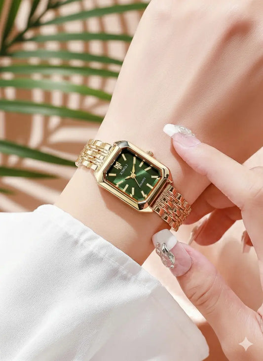 Montre Femme Élégante – Cadran Carré & Bracelet Acier UMII