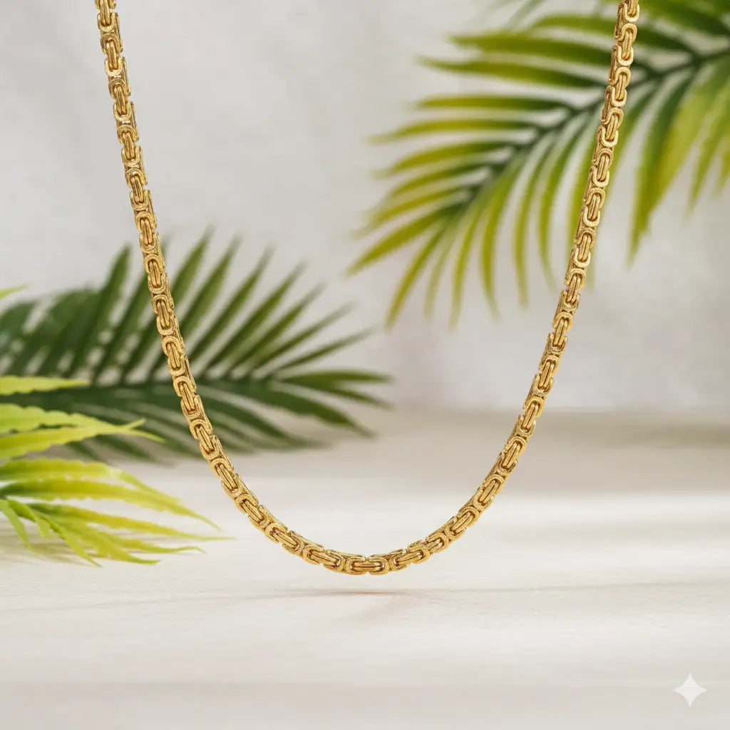 Collier Chaîne Homme Style Byzantin – Acier Inoxydable 304 UMII