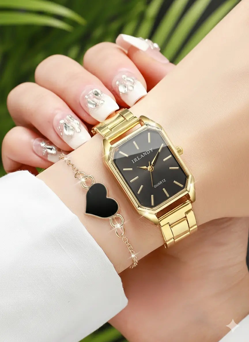 Montre Femme + Bracelet Cœur (4 pièces) UMII