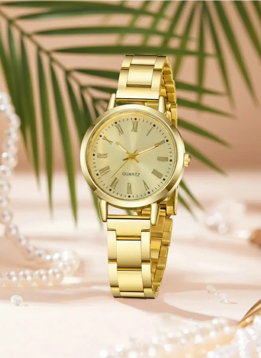 Ensemble Montre & Bracelet – Doré Élégant UMII