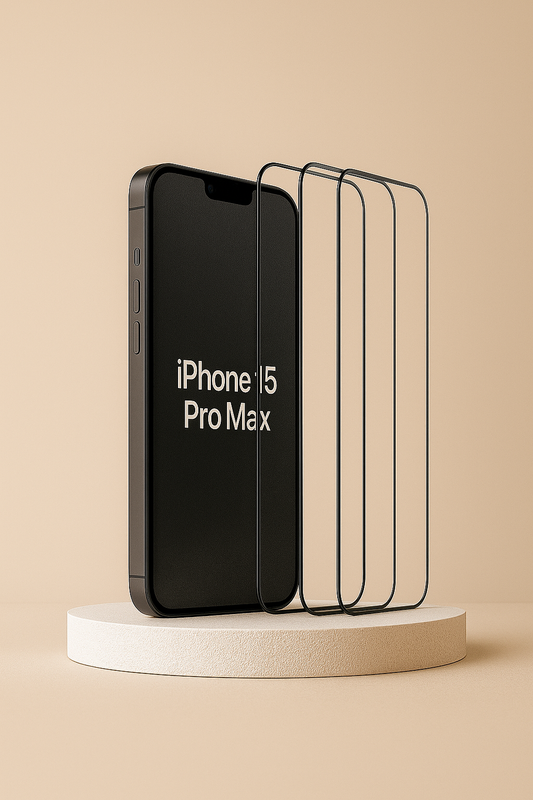 Lot de 3 Verres Trempés 9D – iPhone 15 Pro Max