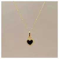 Collier Cœur Double Face – Plaqué Or PVD UMII