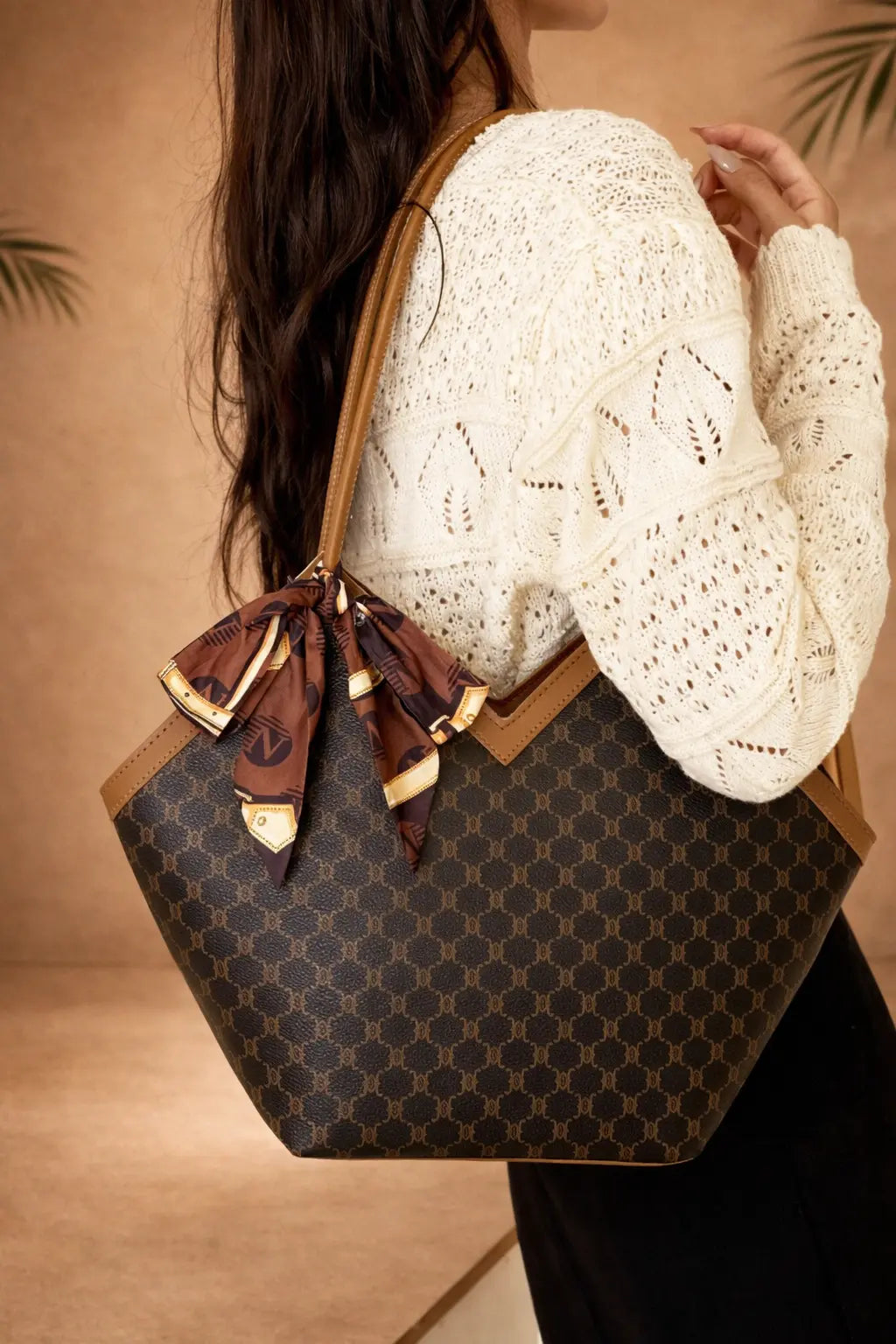 Sac fourre-tout femme rétro décontracté – Grand format spacieux, double poignée, style polyvalent UMII