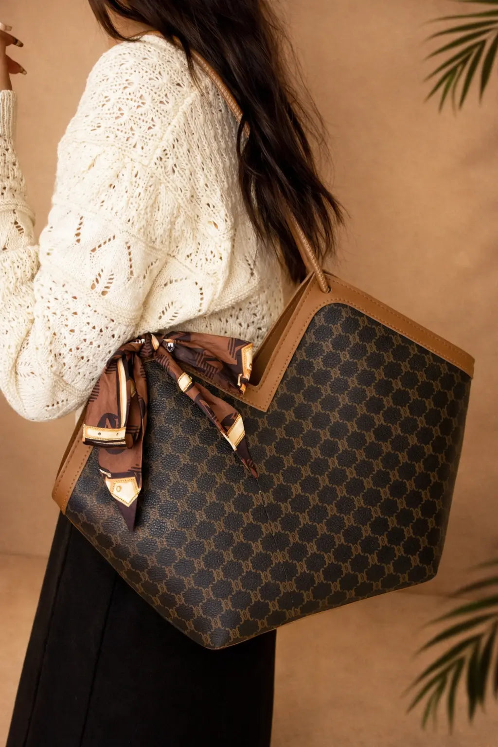 Sac fourre-tout femme rétro décontracté – Grand format spacieux, double poignée, style polyvalent UMII