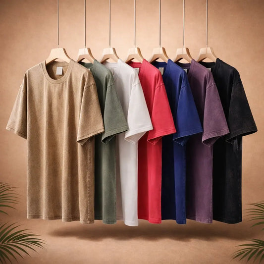 T-shirt vintage lavé acide 250 GSM – coupe streetwear UMII